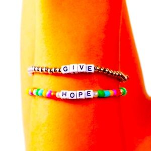 🩵🙌🩷 “GIVING HOPE” MULTI BRACELET❗️ INSPIRATIONAL❗️BEAUTIFUL❗️🩷🙌🩵